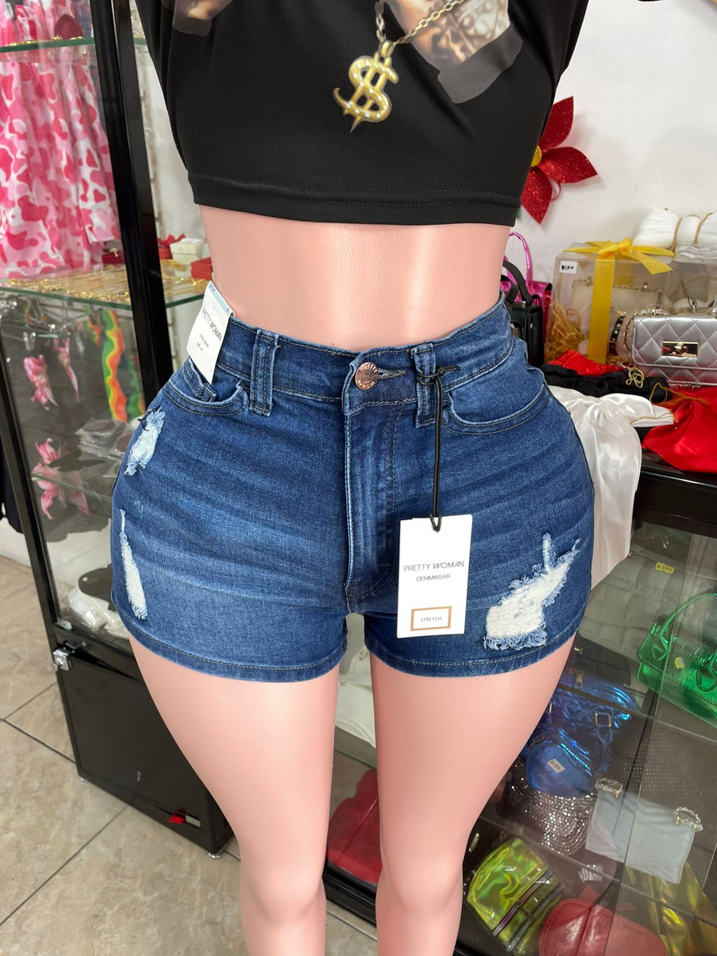 Distress Denim Pants