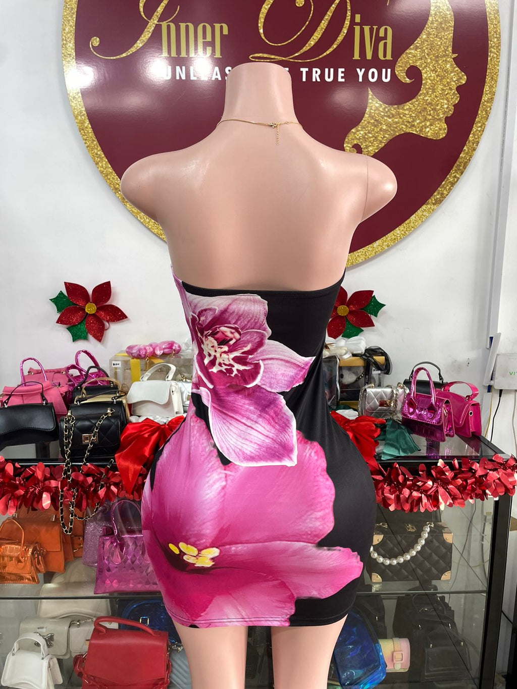 Tube Short Flower Dress