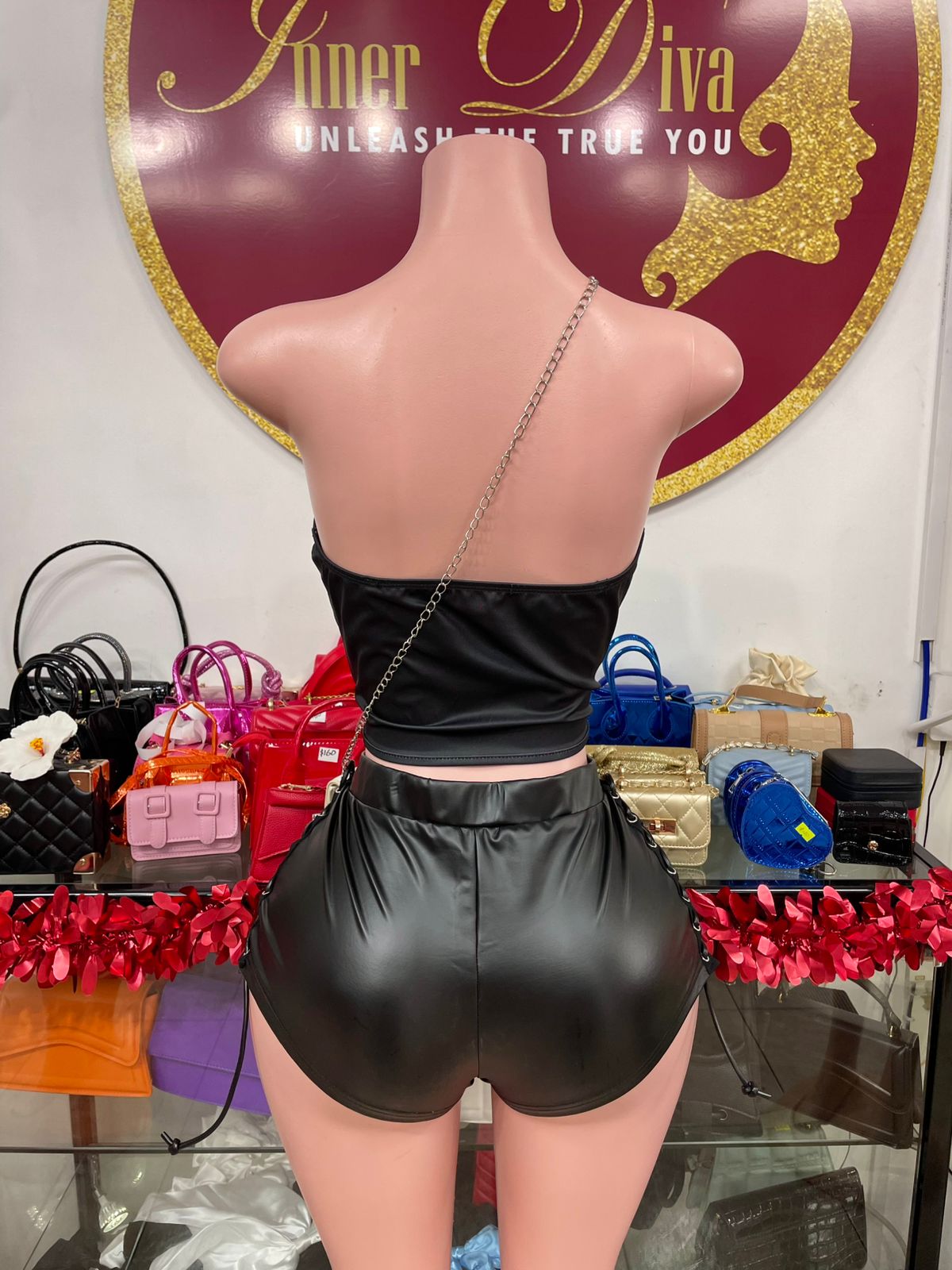Leather Pants Set