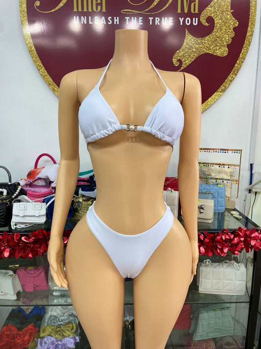 White Hibiscus 3 Piece Swimwear