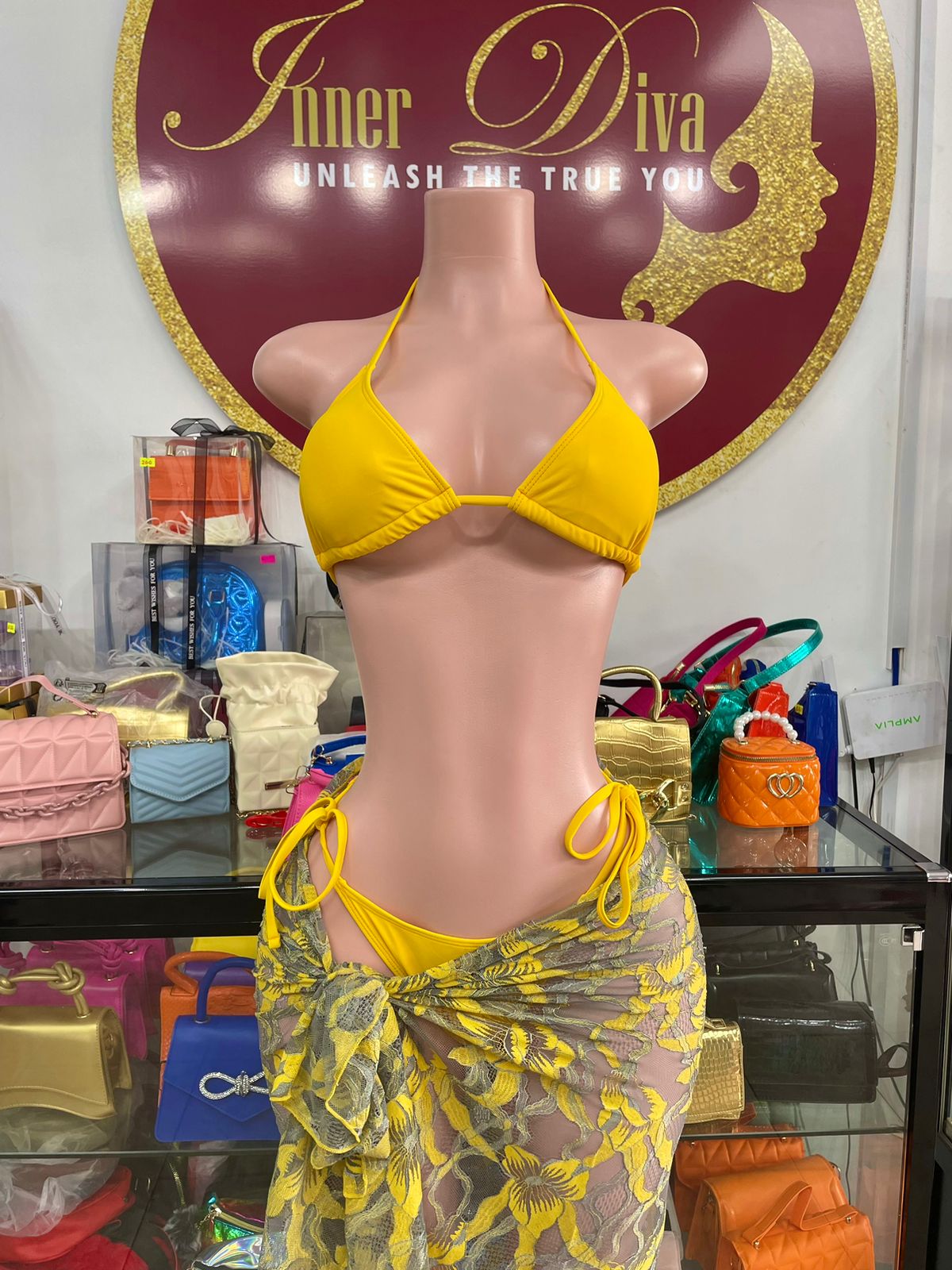 Yellow 3pc Swimsuit