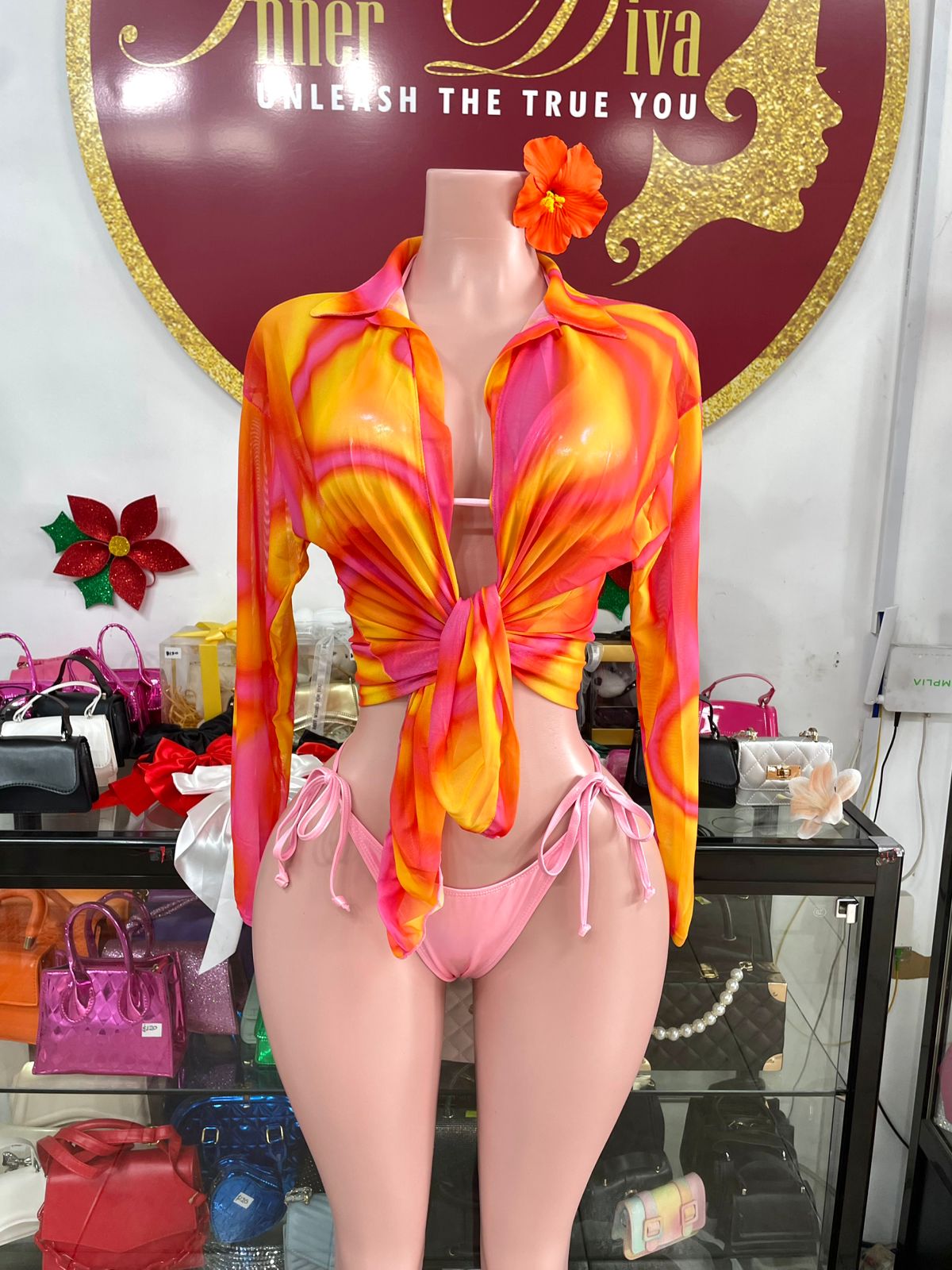Orange and Pink Coverup