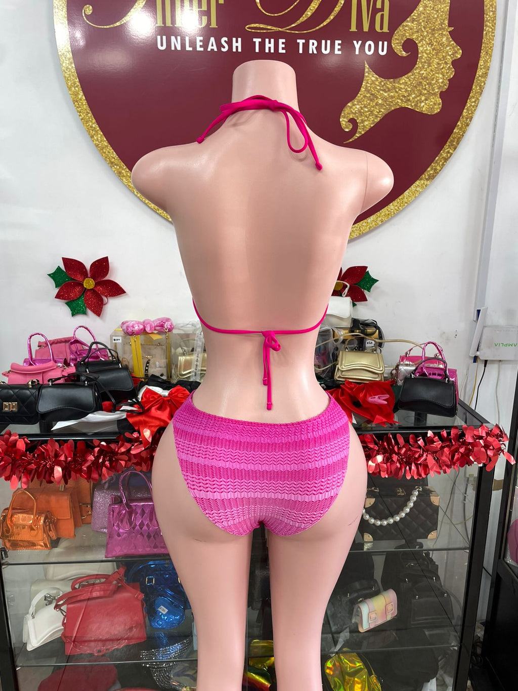 Pink 3 Piece Swimwear