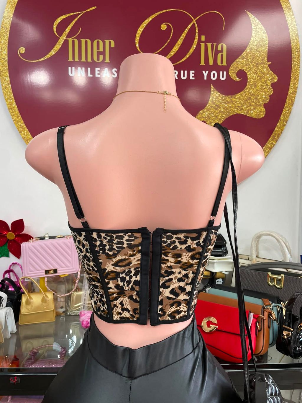 Leopard Print Corset Top
