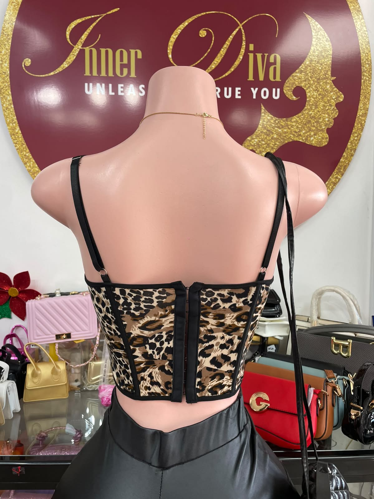 Leopard Print Corset Top