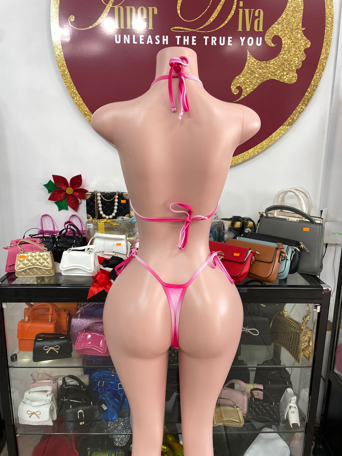 Pink Ombré 3pc Swimsuit