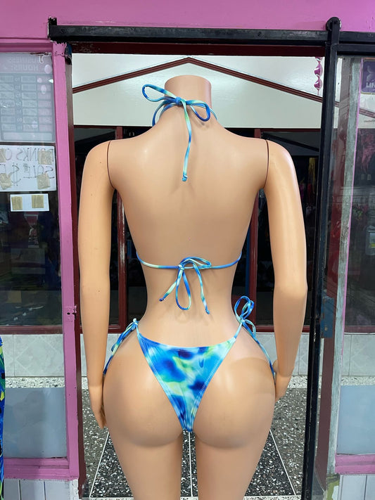 Blue 3 Piece Swimwear