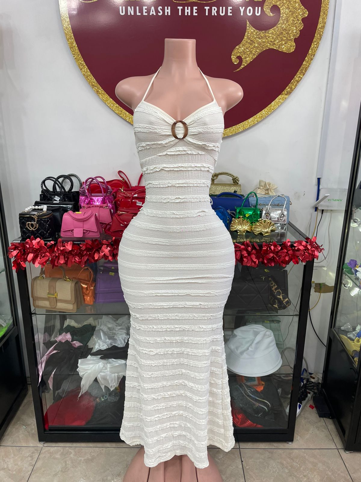Frilled Halter Dress