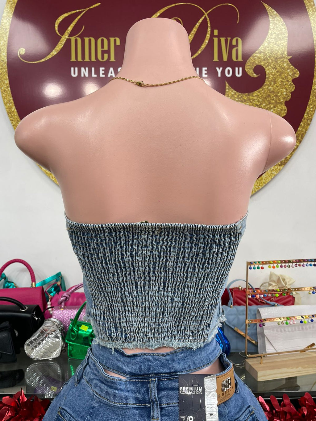 Tube Denim Top