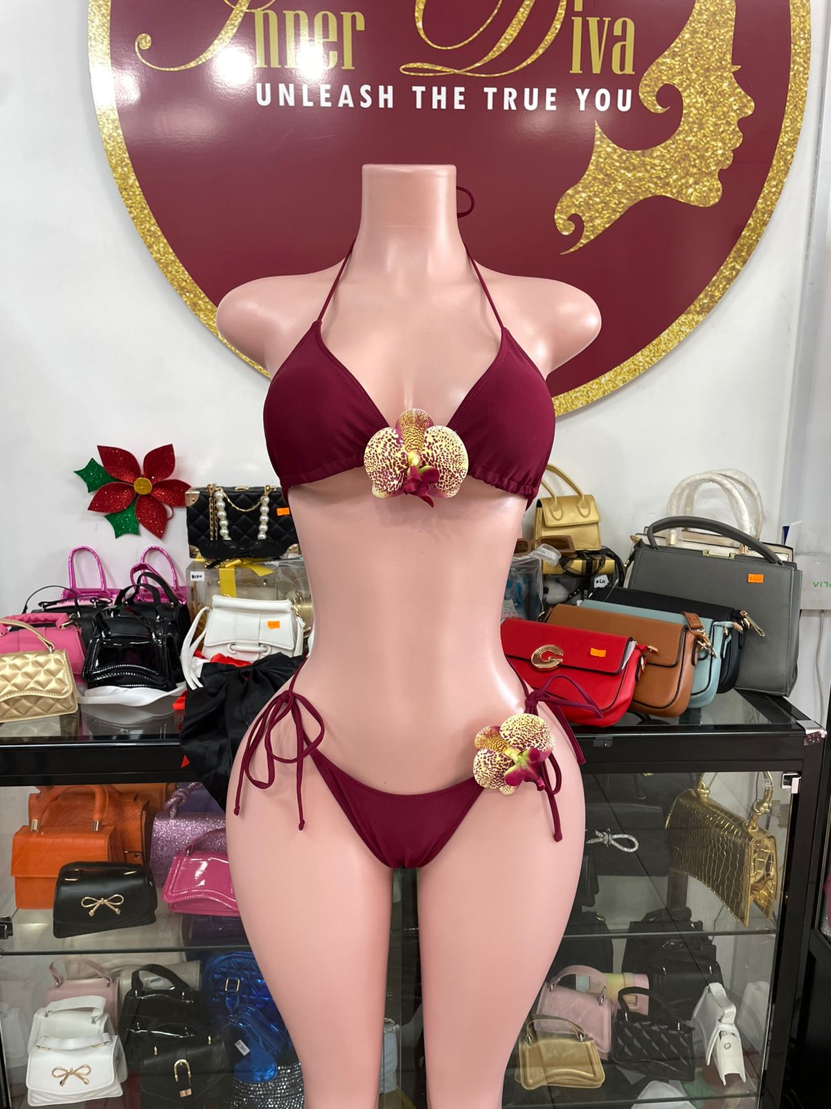Burgundy Orchid Bikini