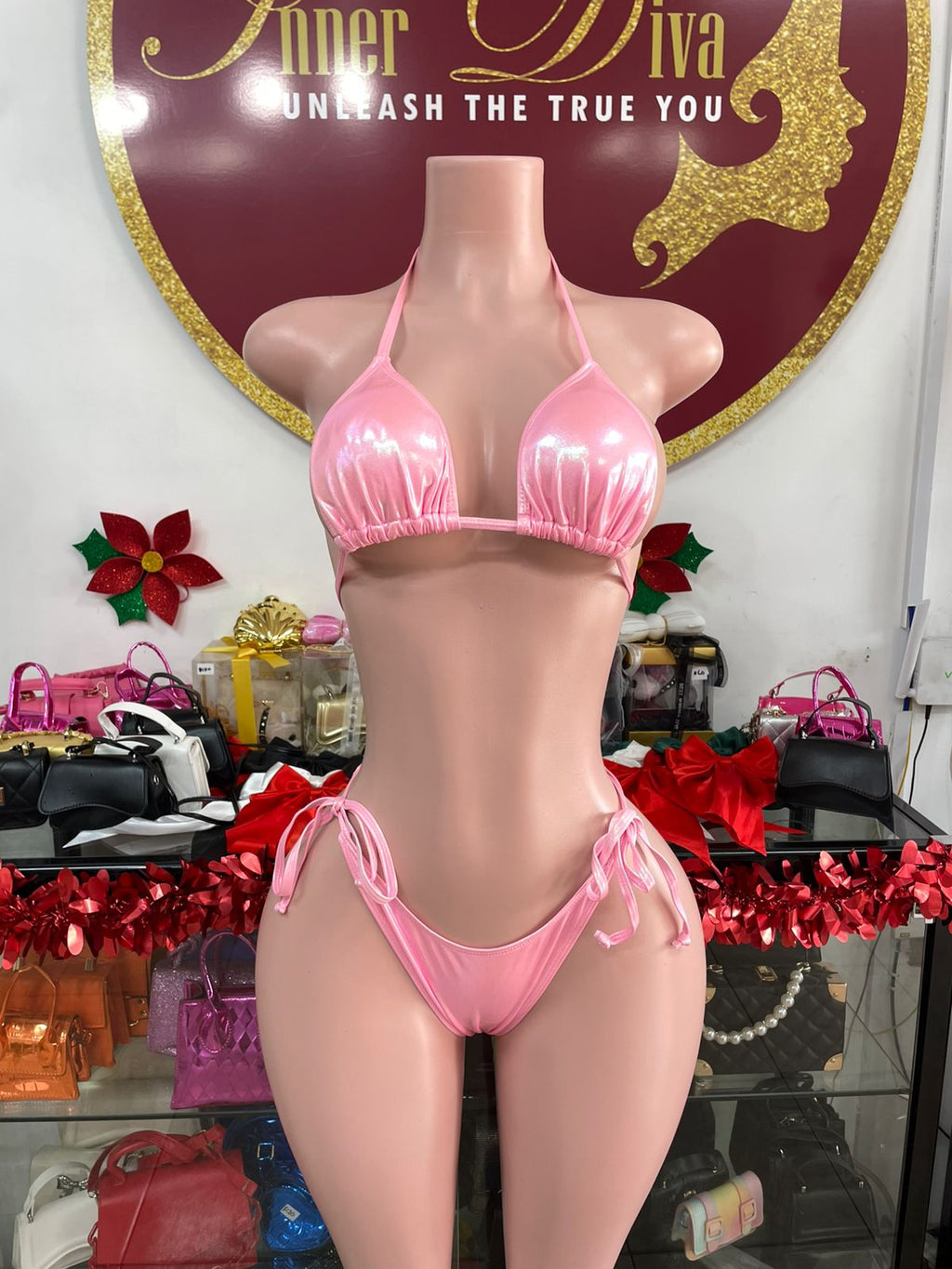 Pink Metallic 2 Piece