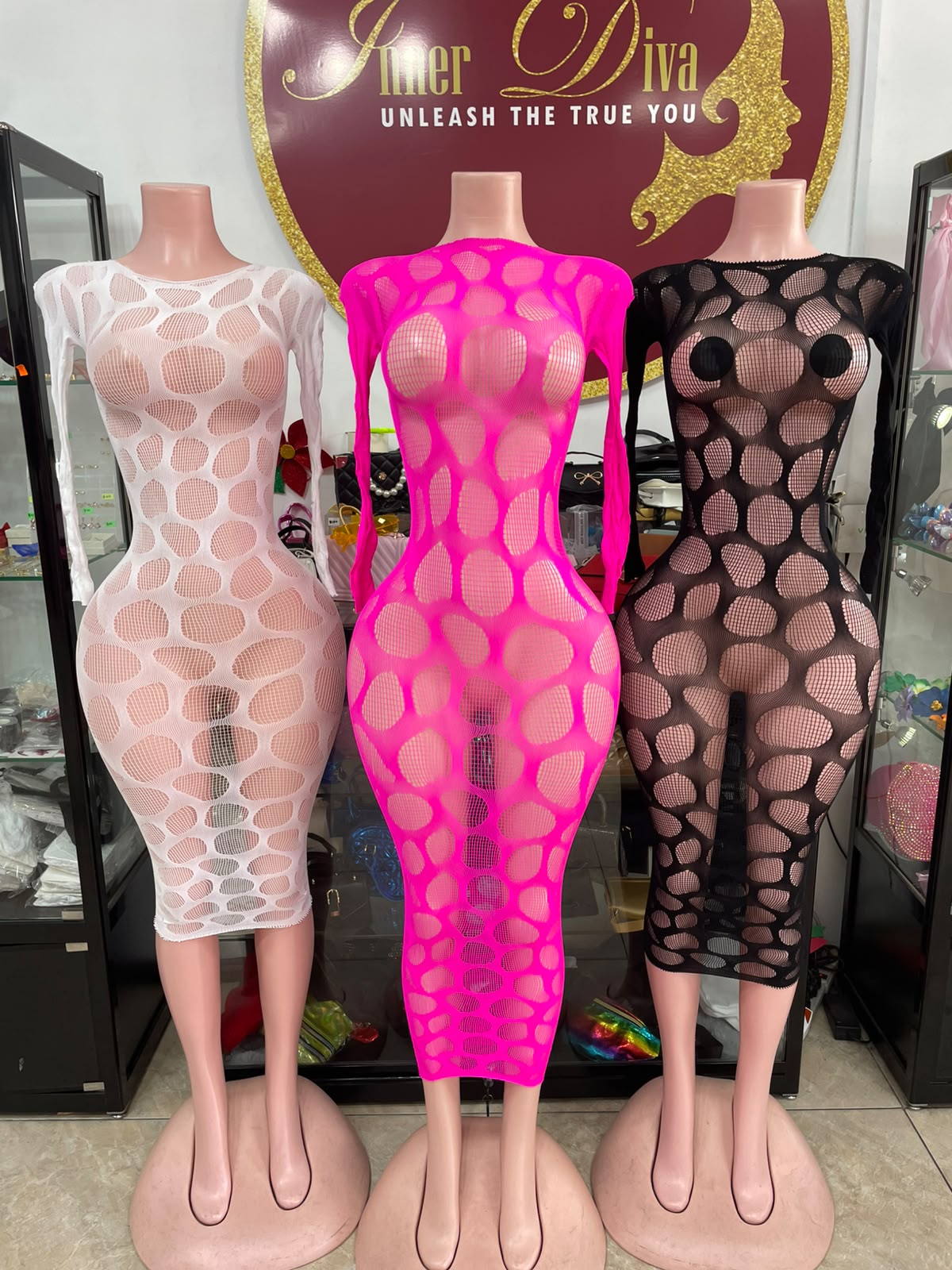 Fishnet Long Dress