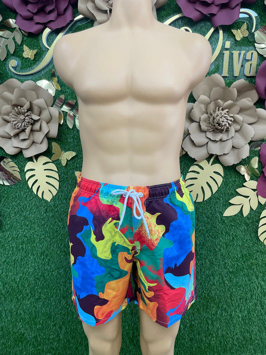 Multicolor Swim Trunks