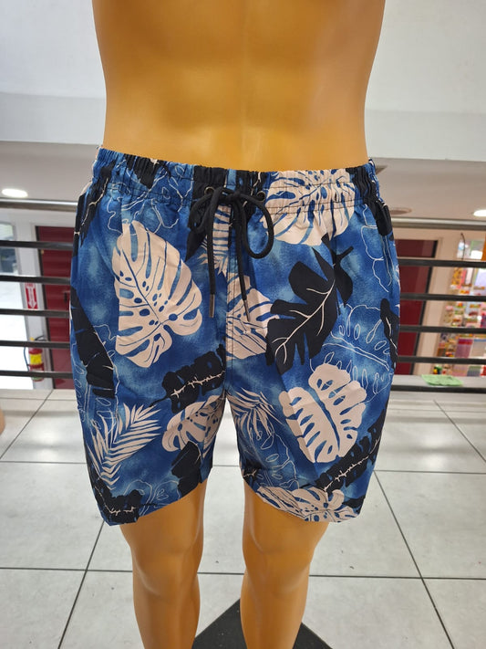 Blue and White Swim Trunks