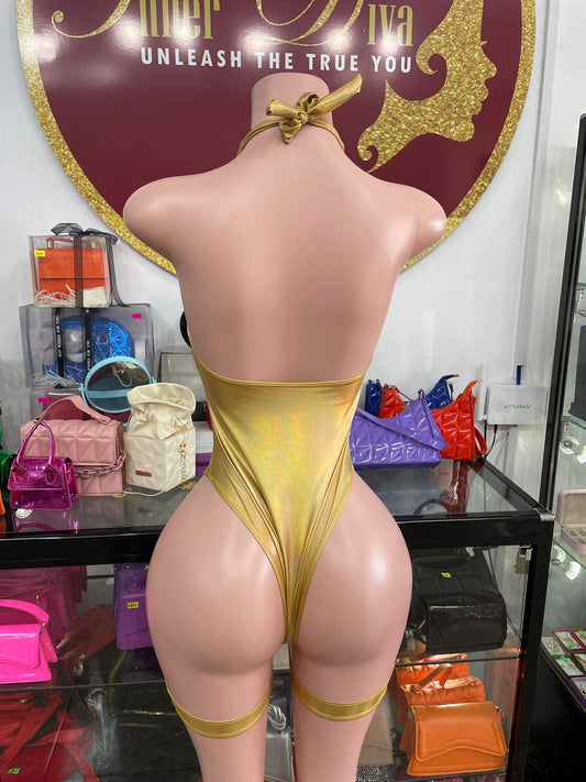 Gold Garter Monokini