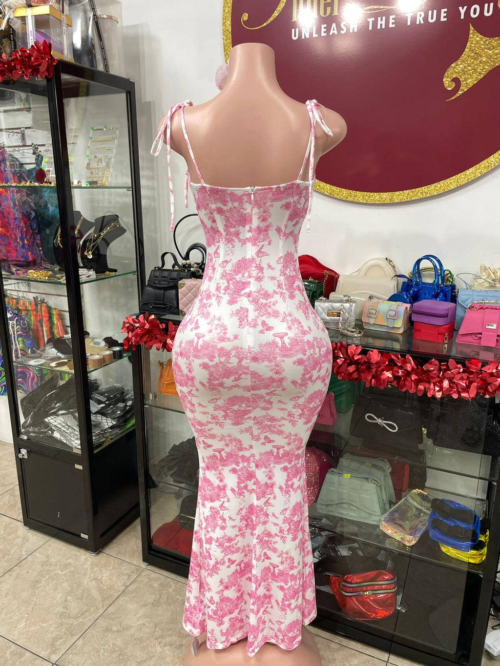 Pink Floral Maxi dress