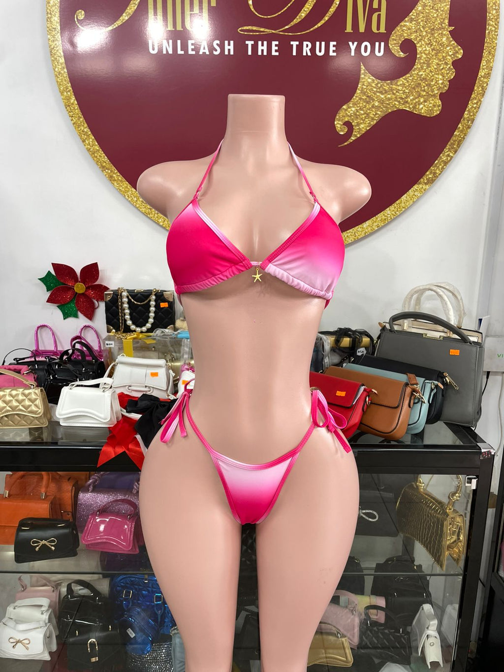 Pink Ombré 3pc Swimsuit