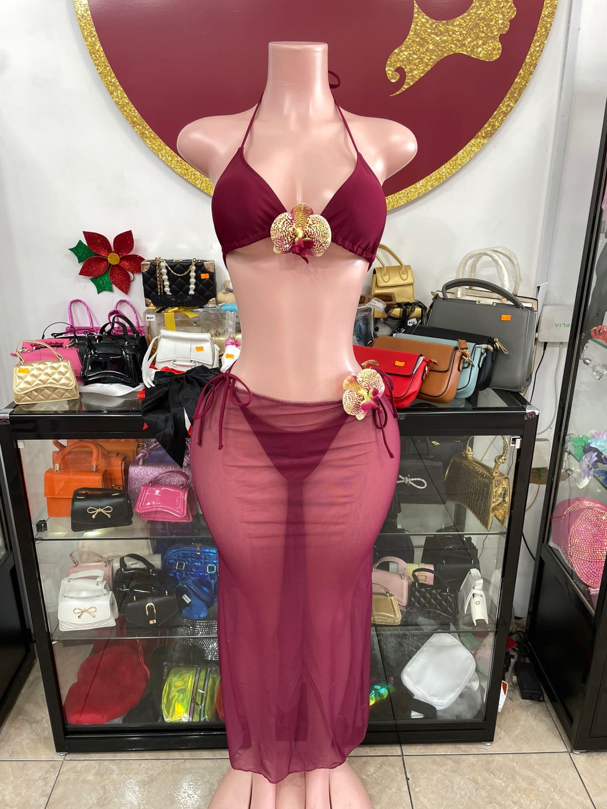 Burgundy Orchid Bikini