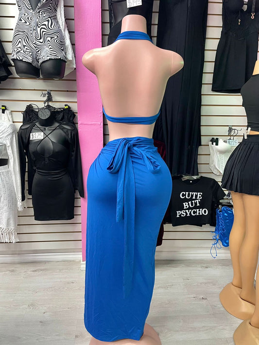 Blue Skirt Set