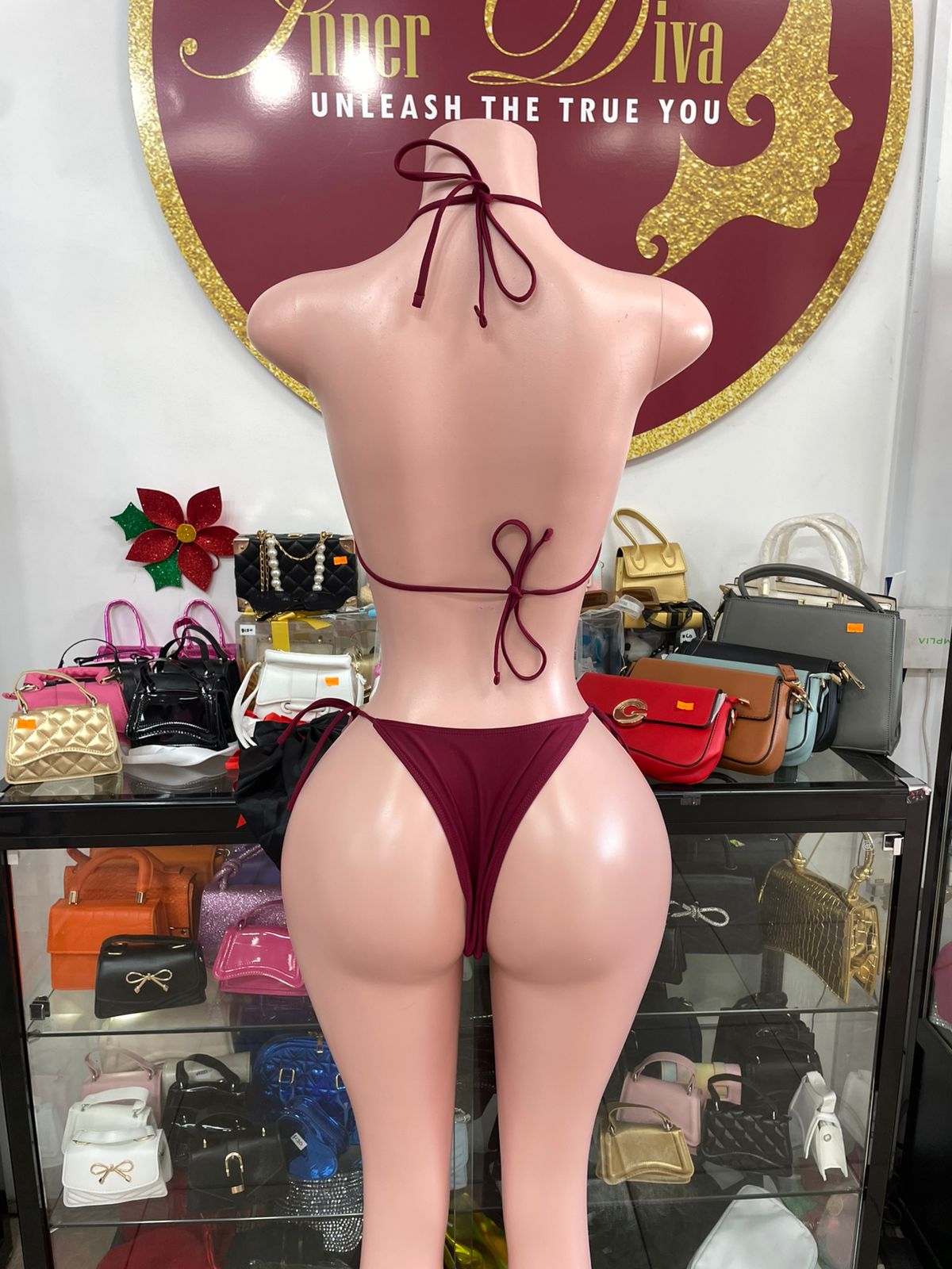 Burgundy Orchid Bikini