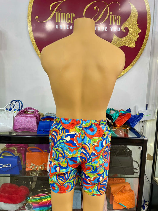 Multicolor Swim Trunks