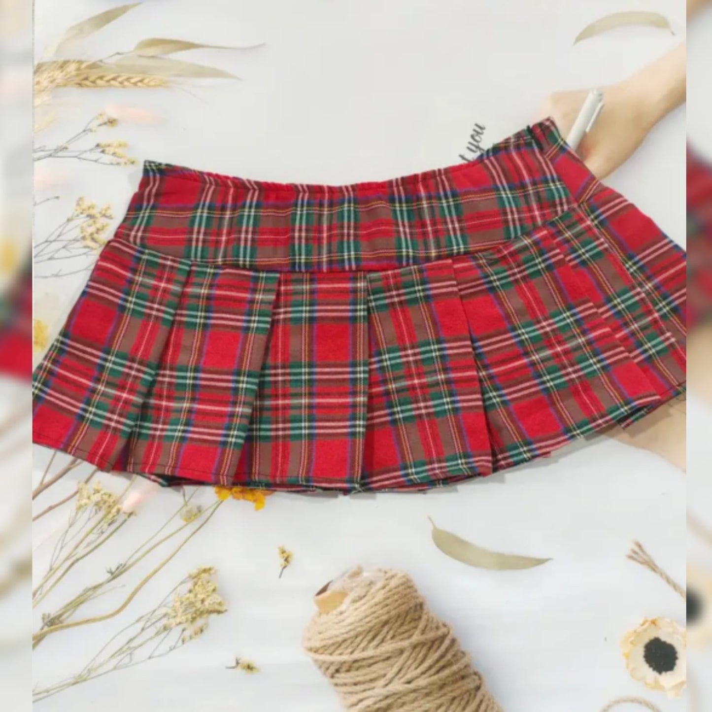 Plaid mini skirt