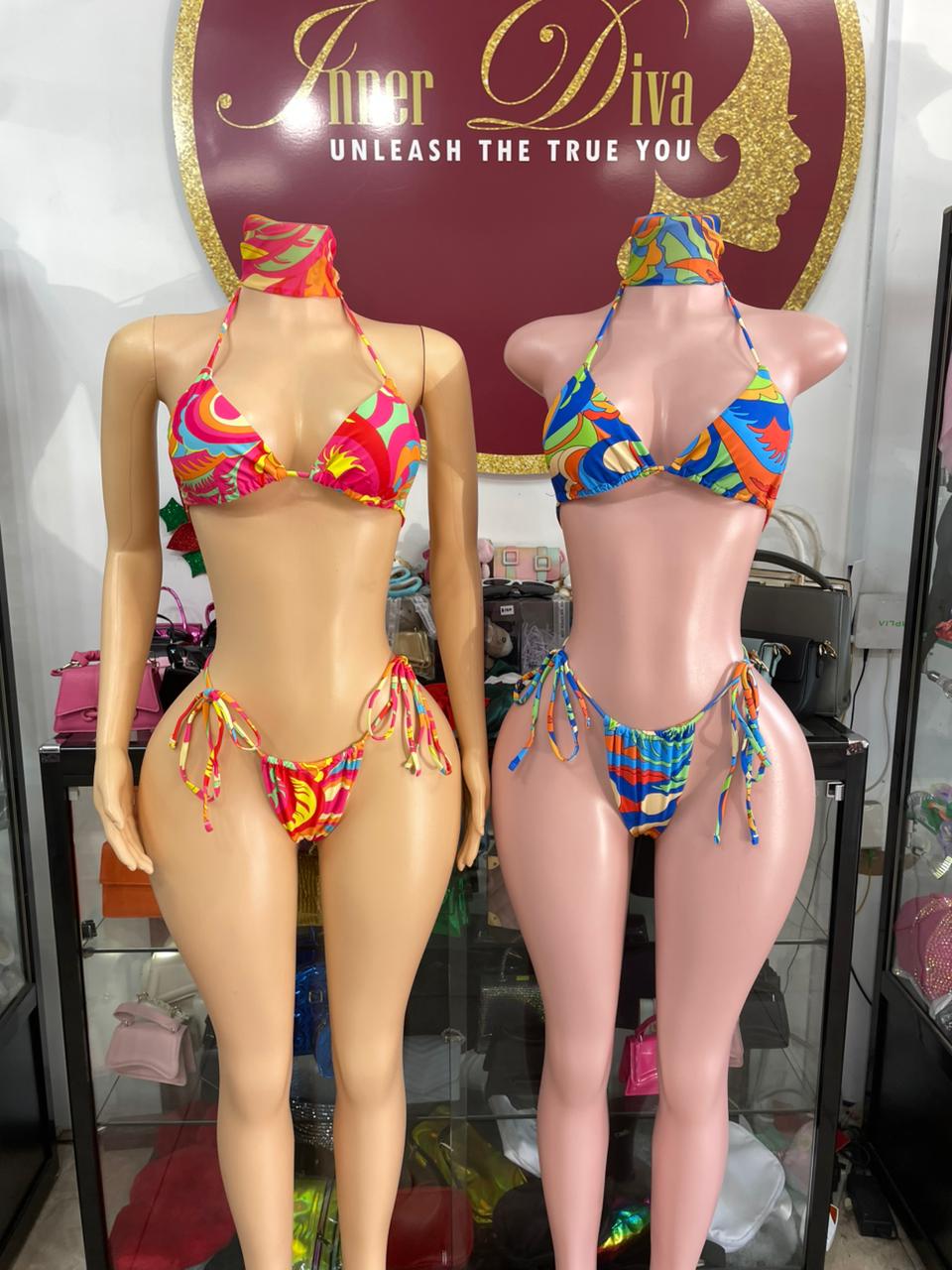 Multicolor 3pc Swimsuit