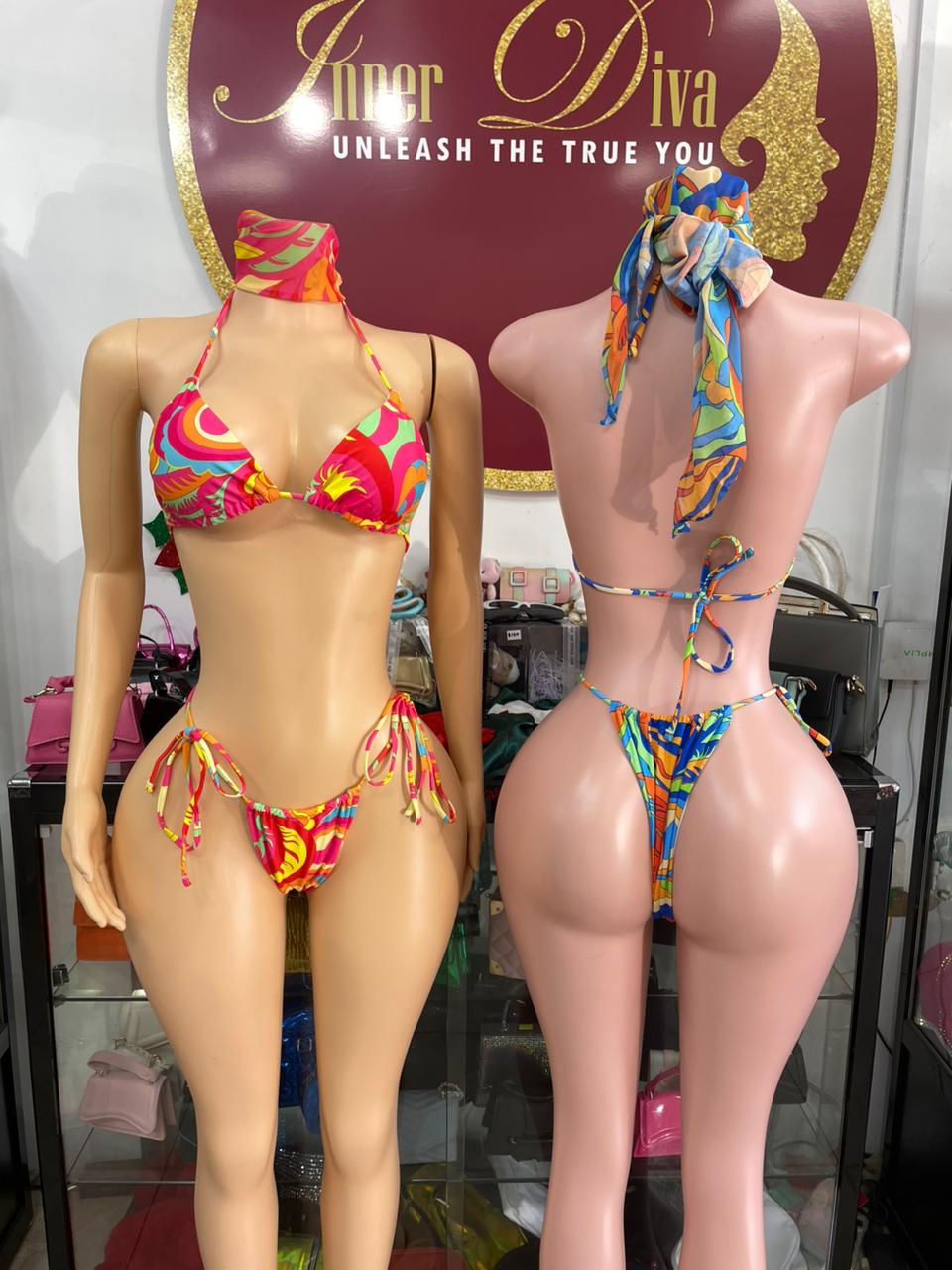 Multicolor 3pc Swimsuit