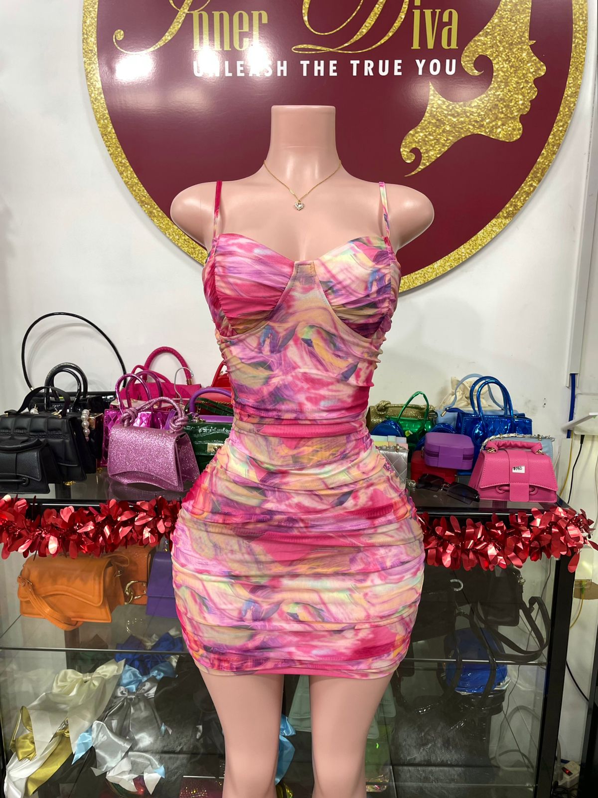 Marble Bodycon Dress