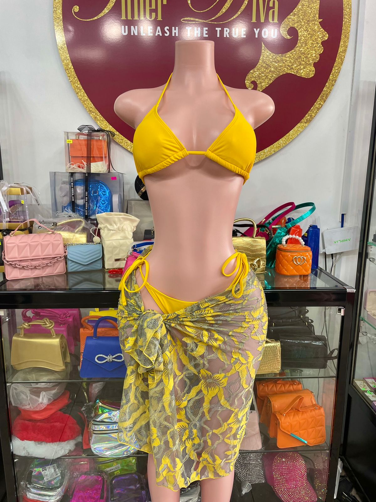 Yellow 3pc Swimsuit