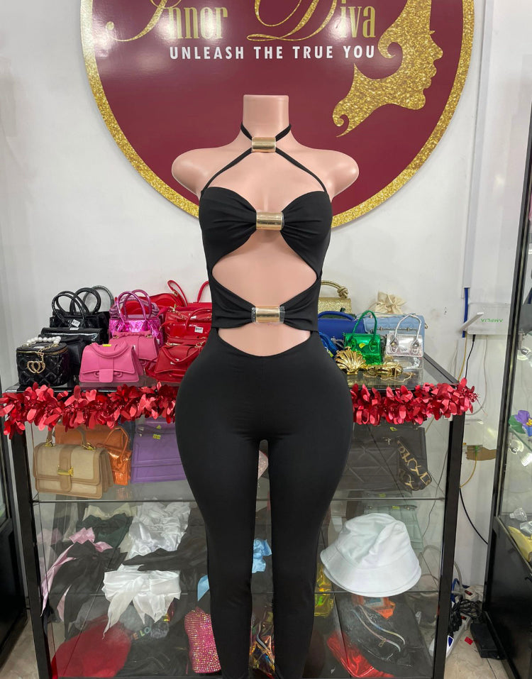 Black Cutout Romper