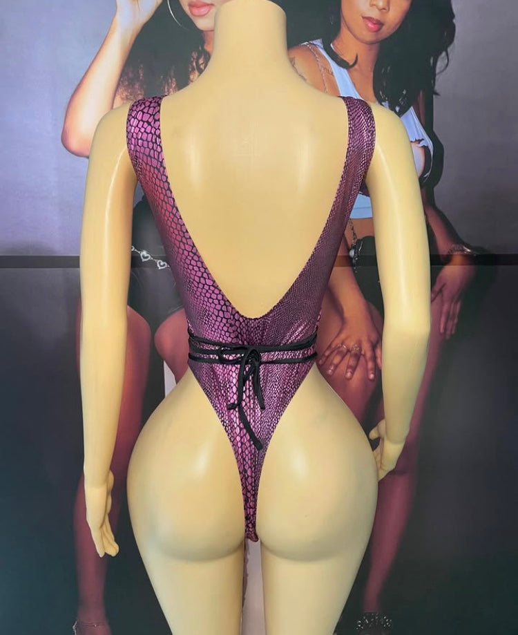 Tie Front Fishnet Monokini