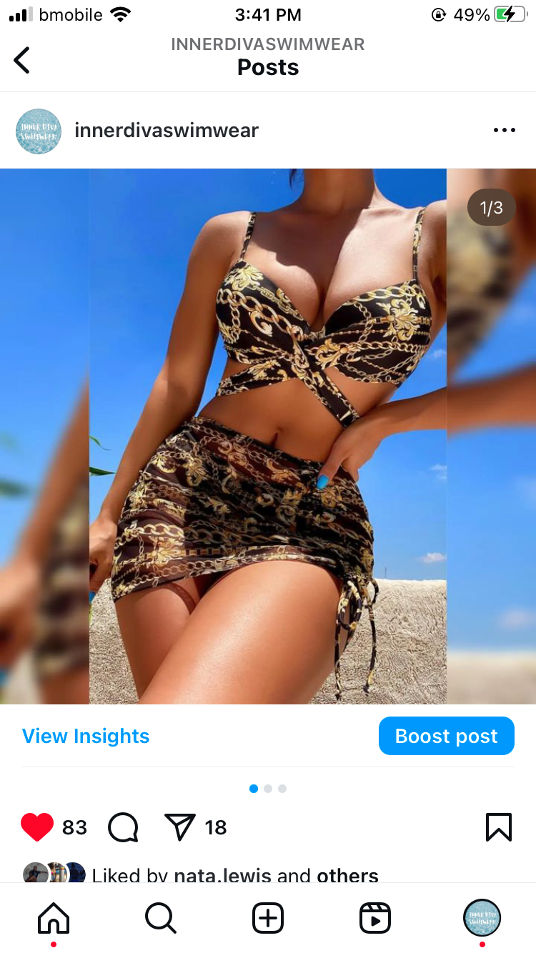 Chain 3pc Swimsuit