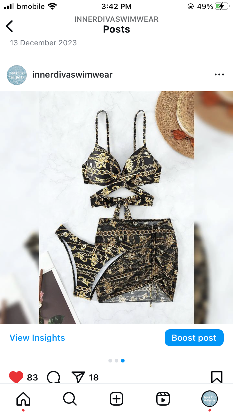 Chain 3pc Swimsuit