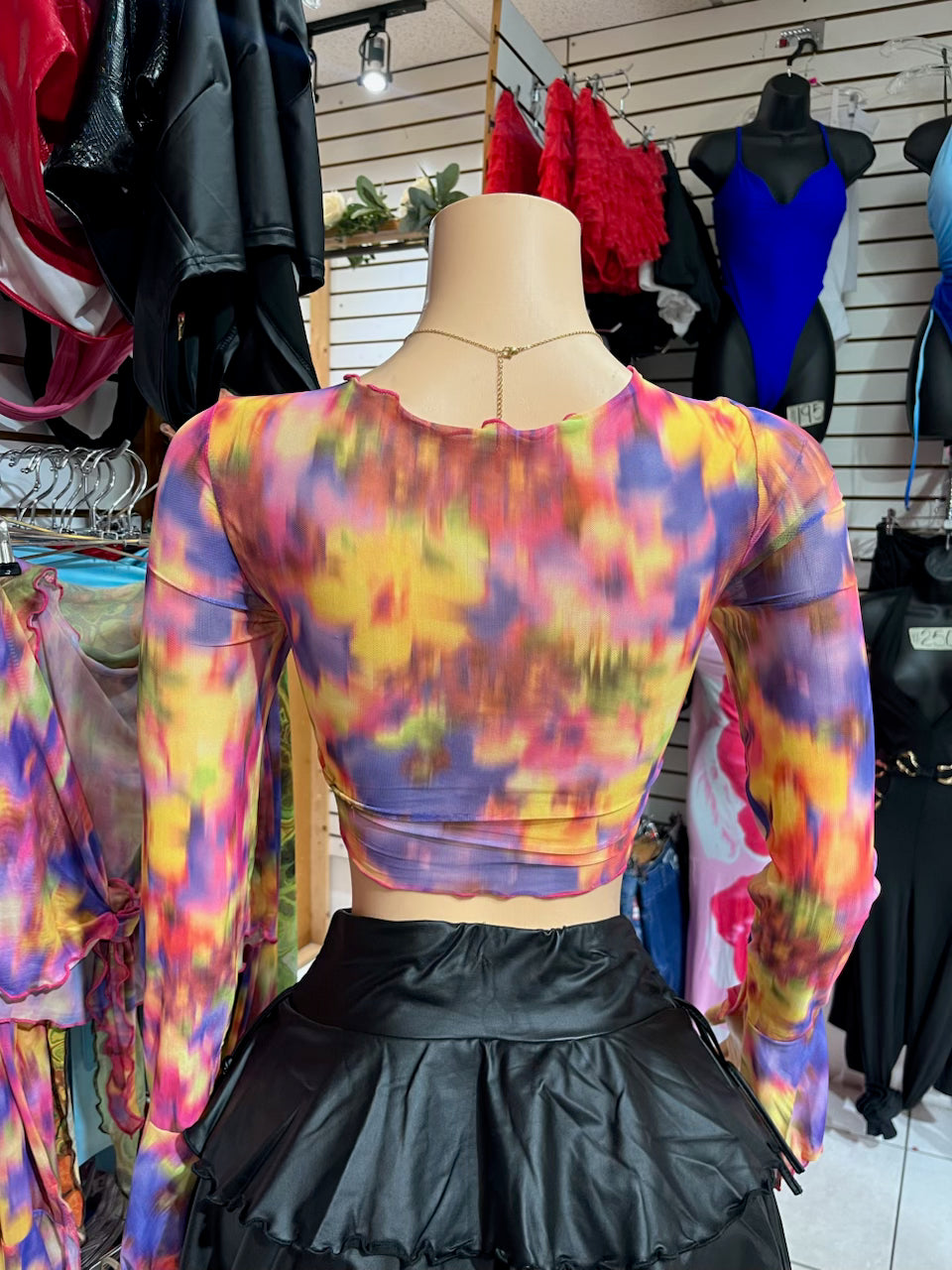 Rainbow Mesh Top