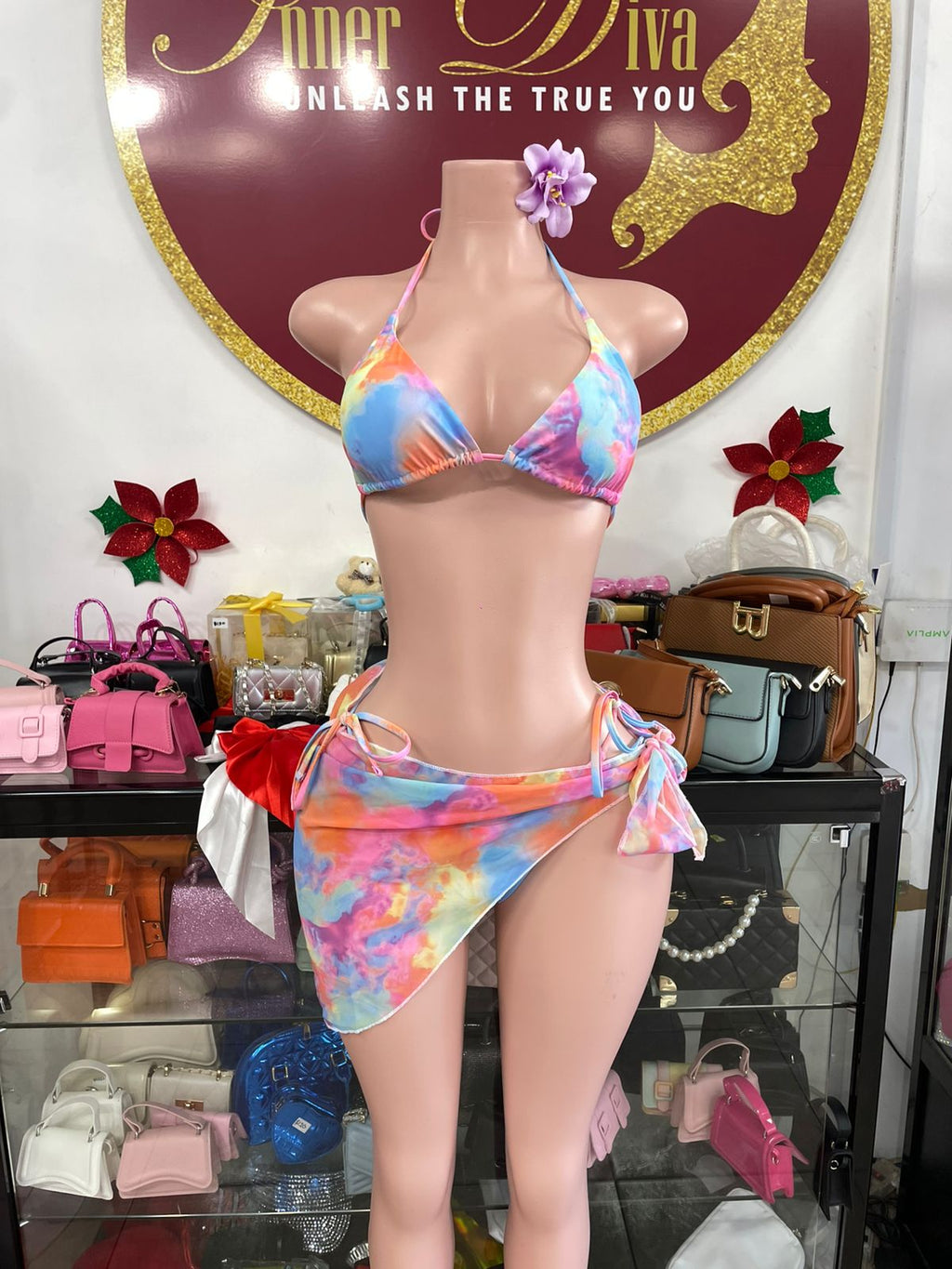 Multicolor 3pc Swimsuit