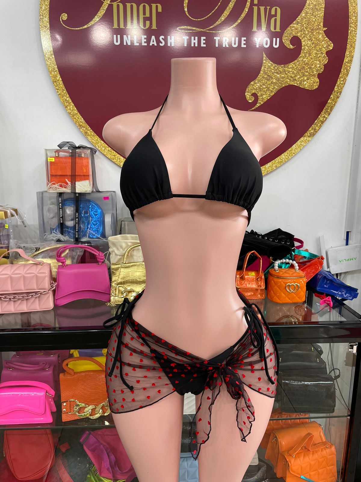 Heart 3pc Swimsuit