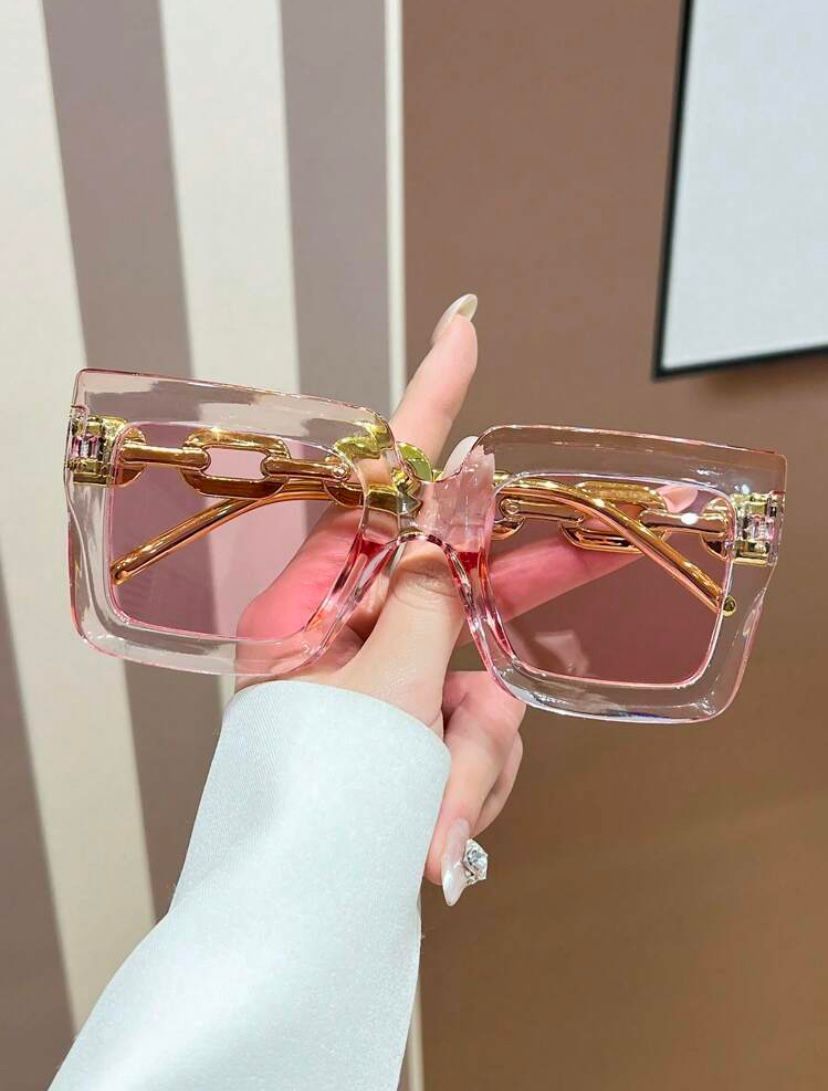 Glasses With Gold Chain Accent