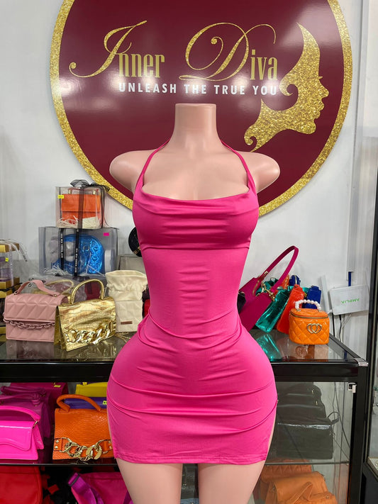 Pink Dress with Slit