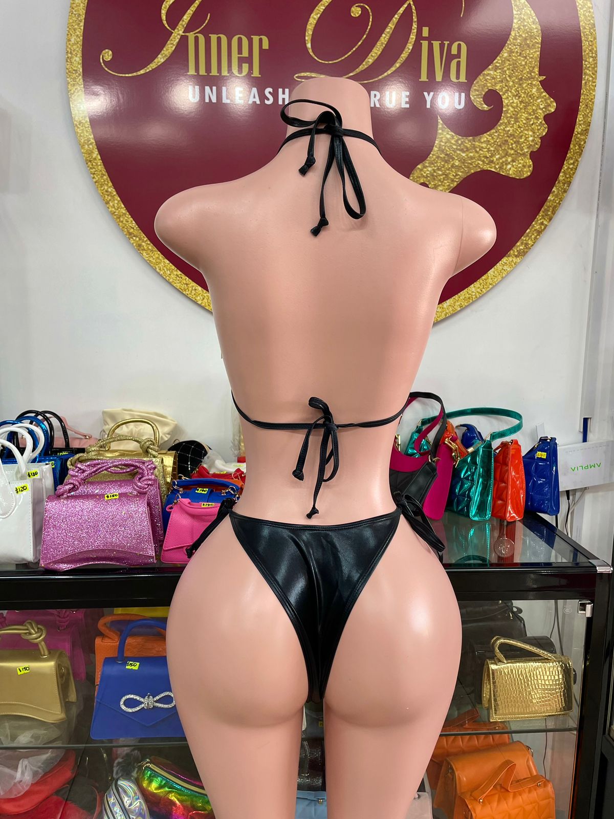 Leather 2pc Bikini