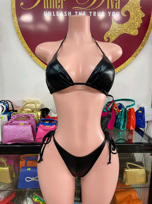 Leather 2pc Bikini