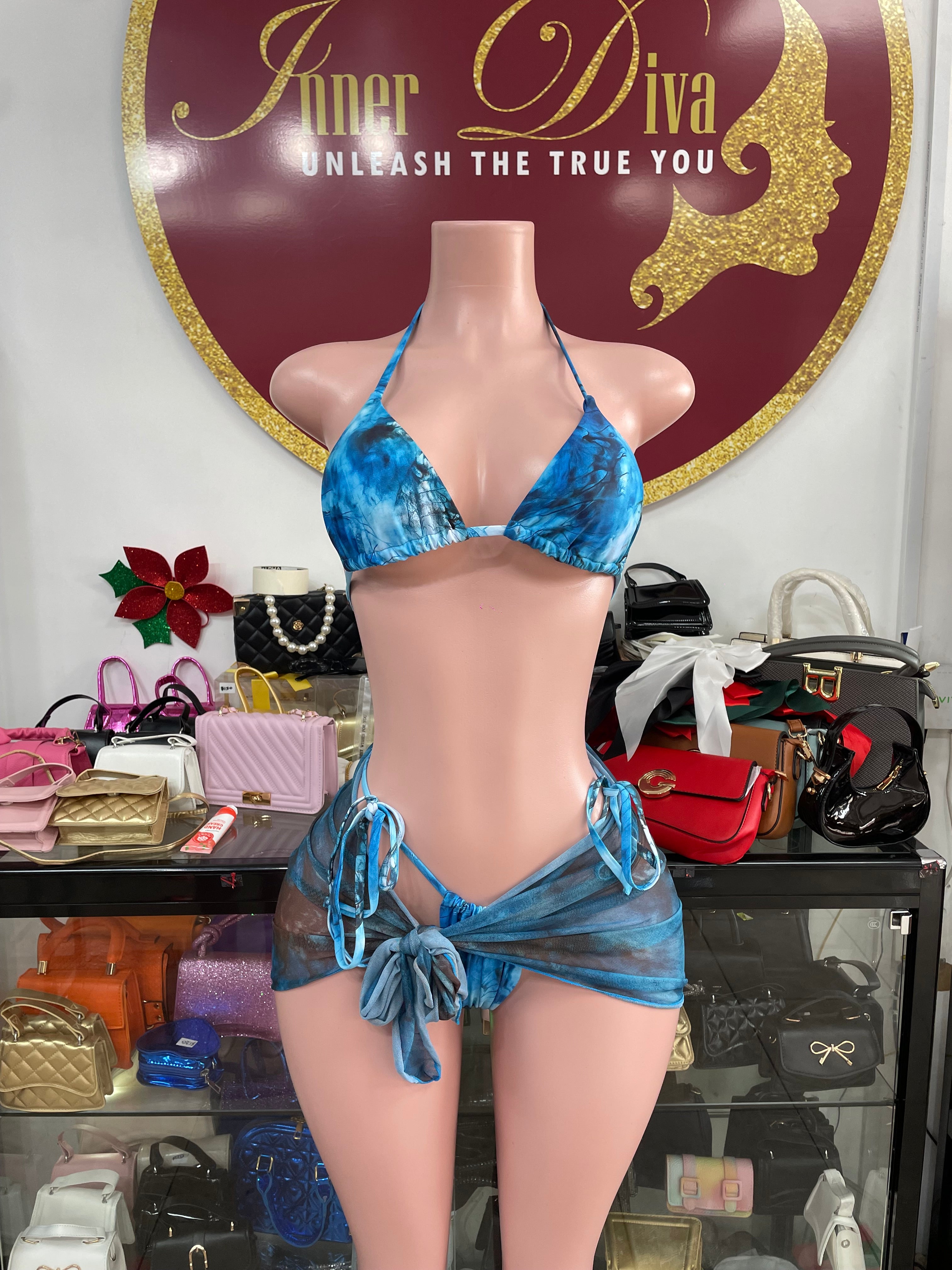 Blue 3 Piece Swim