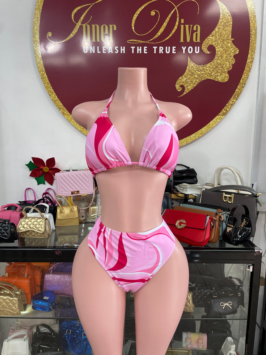 Pink Plus Size Swim