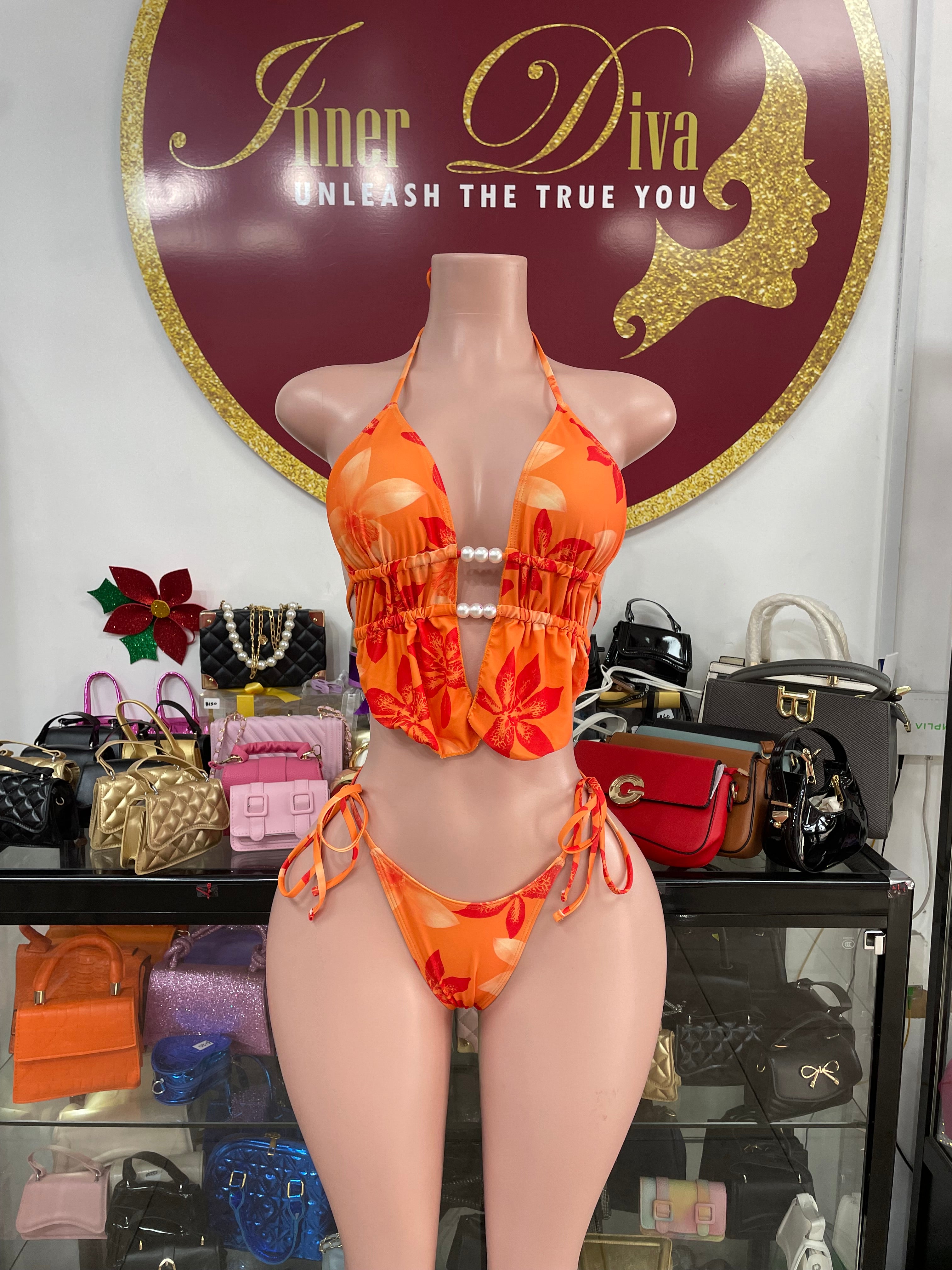 Orange 2 Piece Bikini