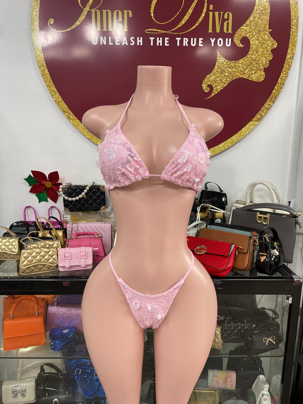 Pink 3 Piece Swim