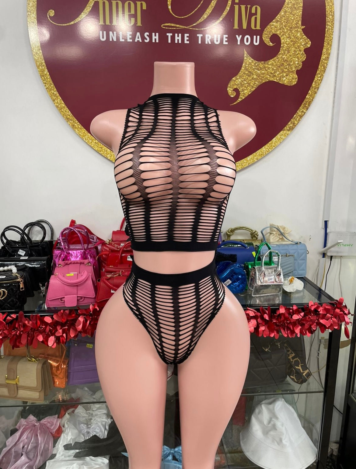 Fishnet Two Piece Set