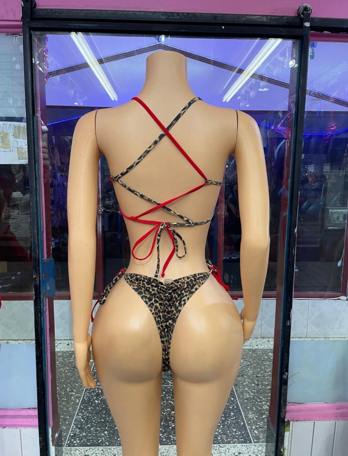 Red Leopard Bikini