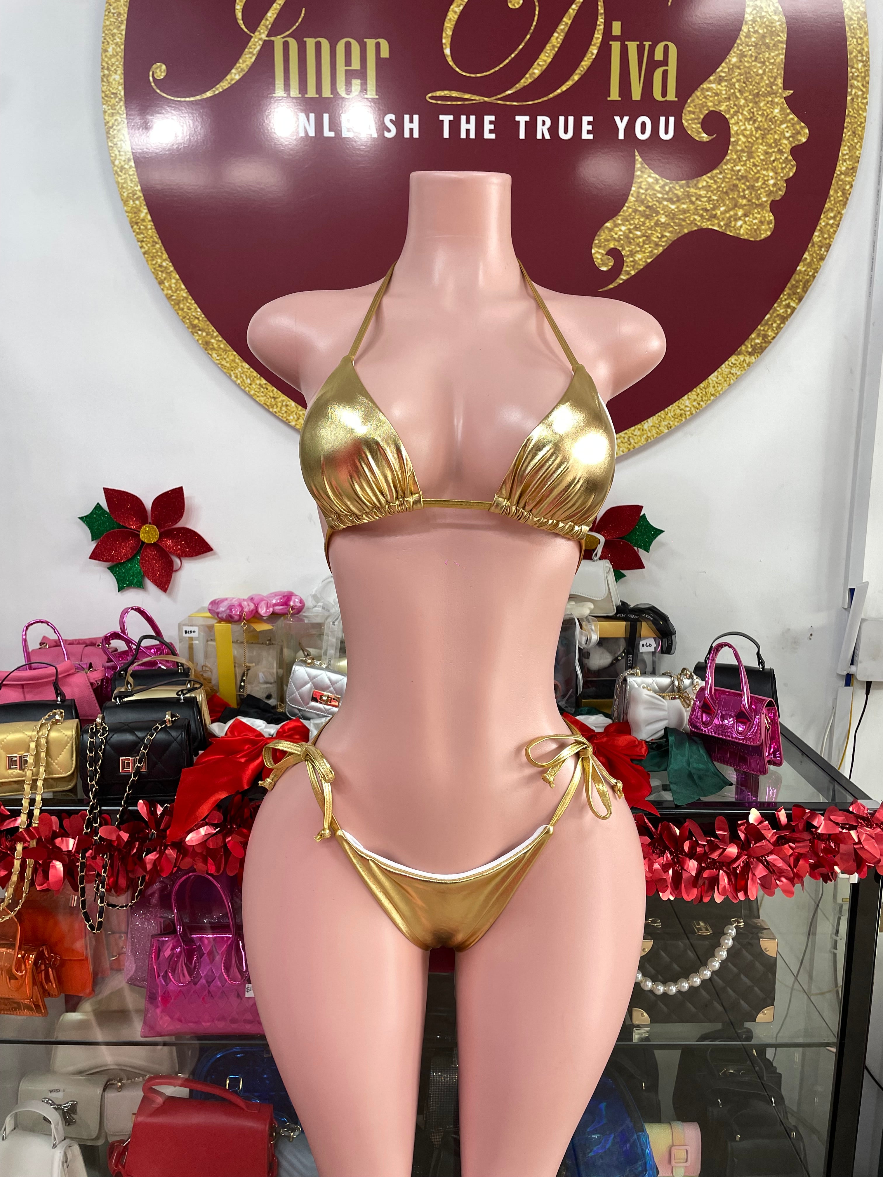 Gold Metallic Bikini