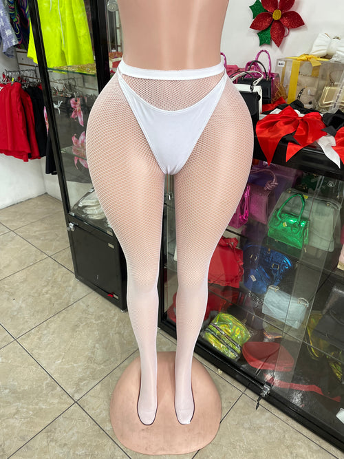 White Fishnet Stockings