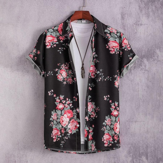 Floral print men shirt